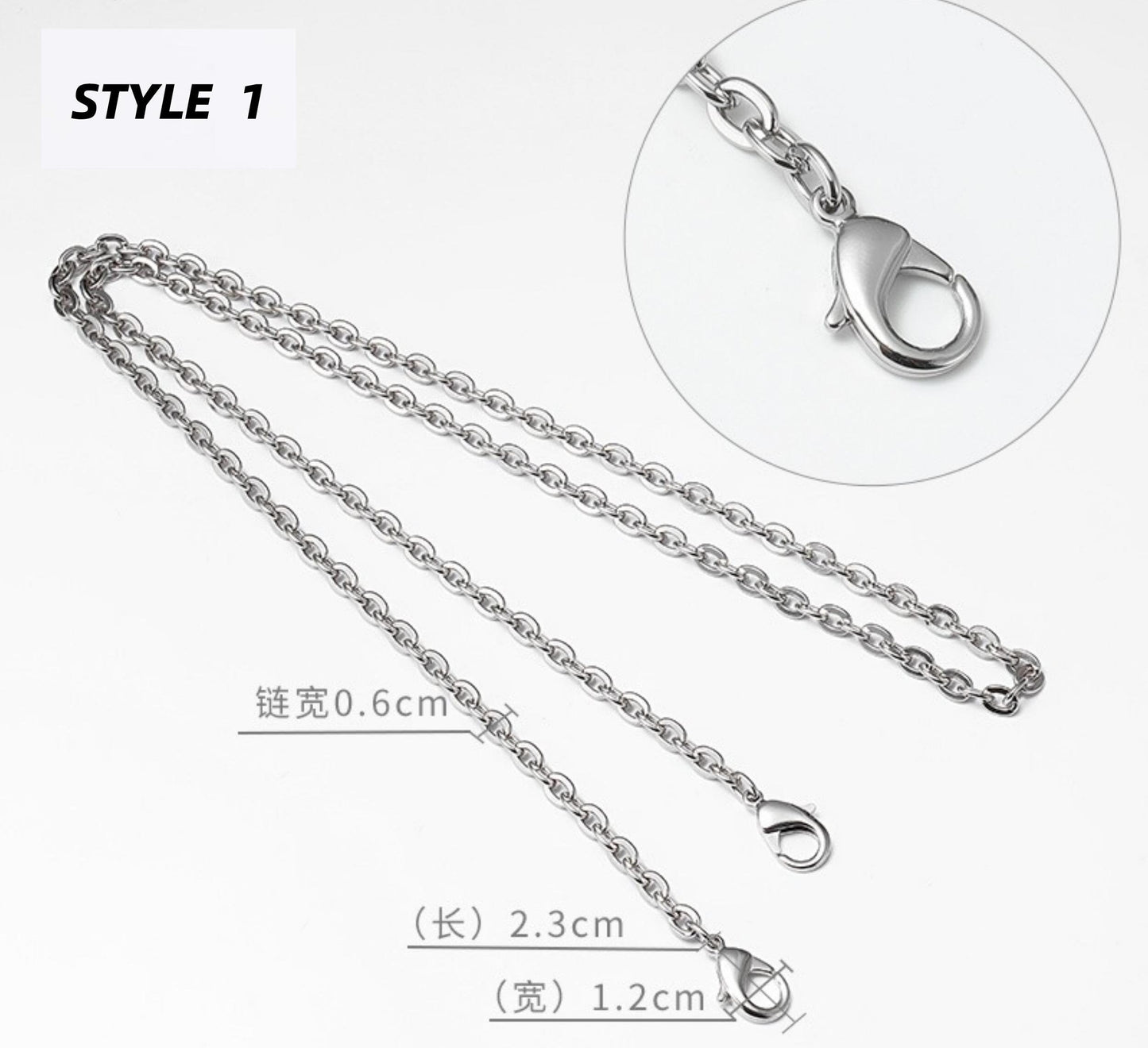 60/90/100/110/120cm Silver Crossbody Shoulder Strap Chain Replacement | Pochette Strap Chain | Speedy Bag Strap | Real Leather Strap