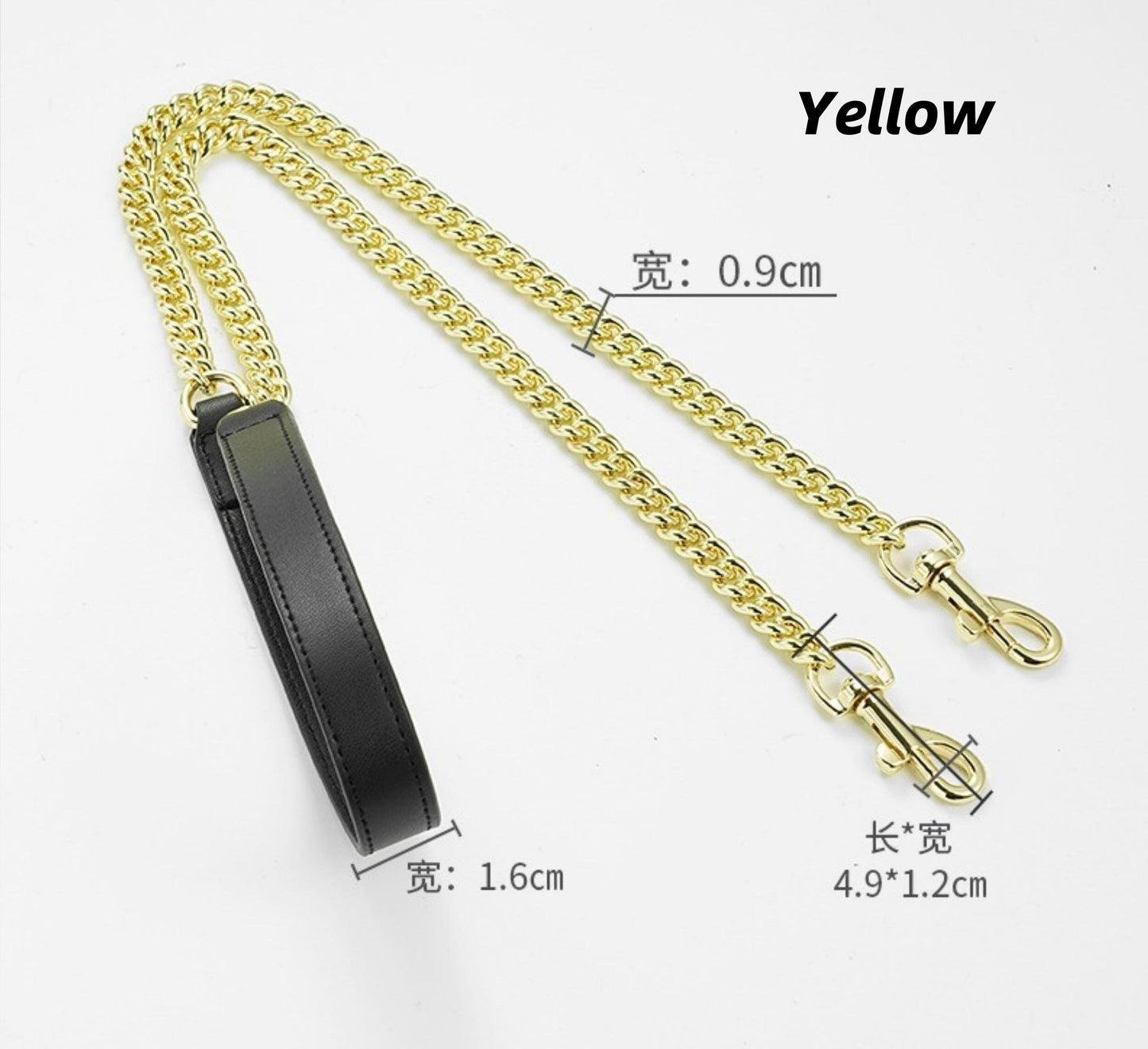 100/110/120cm Leather+Chain Crossbody Shoulder Strap Chain Replacement | Pochette Strap Chain | Speedy Bag Strap | Real Leather Strap