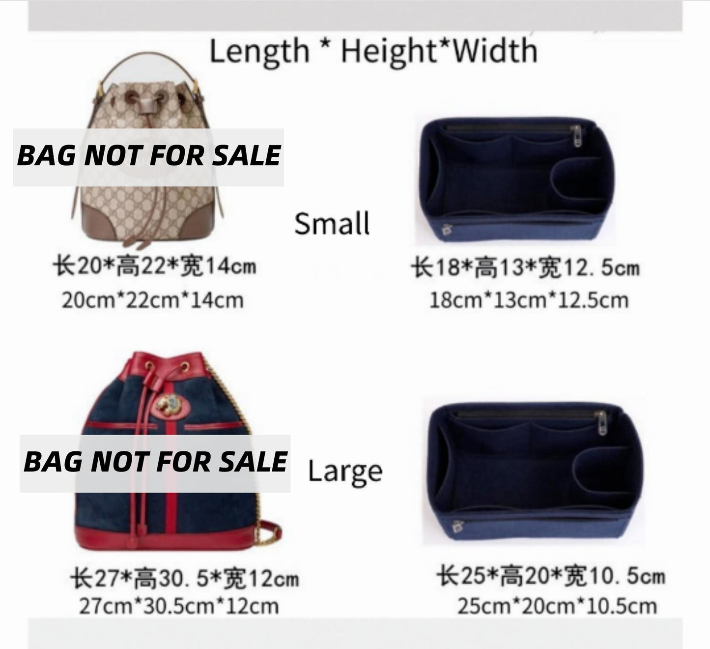 Bag Organizer For Bucket Sling Bag | Insert For Classical Bag | Bag Insert For Tote Bag | Felt Bag Organizer For Handbag Bag