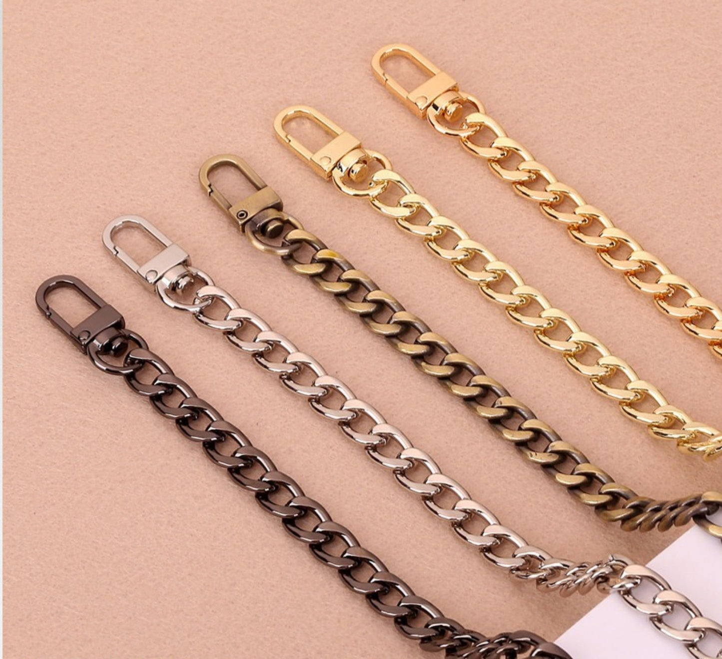 60/90/100/110/120cm Crossbody Shoulder Strap Chain Replacement | Pochette Strap Chain | Speedy Bag Strap | Real Leather Strap