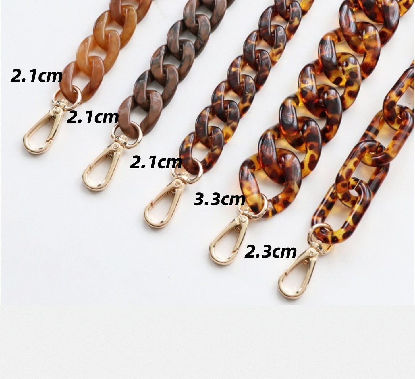 30/65/100/110/120cm Acrylic High Quality Purse Chain Replacement Strap for HandBag | Leopard Print Handbag Strap | Replacement Handle Chain