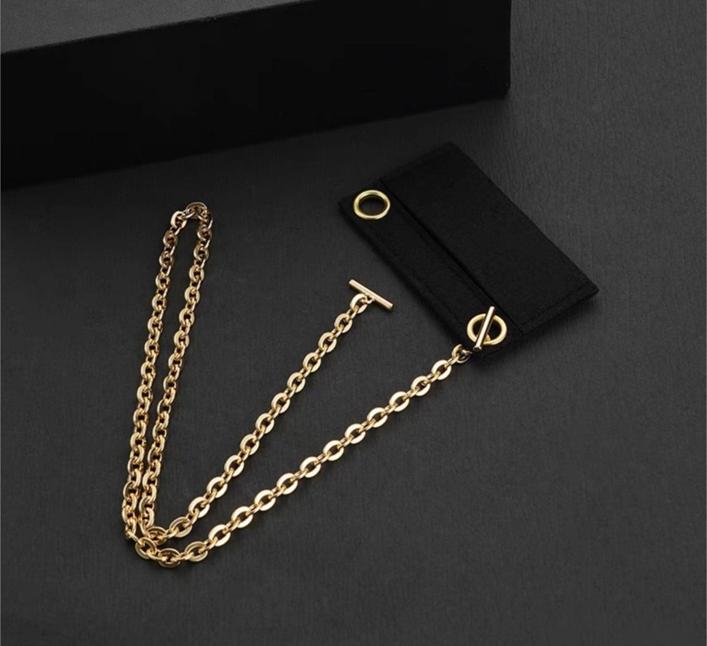 Capucines Wallet Conversion Kit (Felt Insert with Chain) | Wallet Insert and Chain | Wallet convert to Crossbody bag