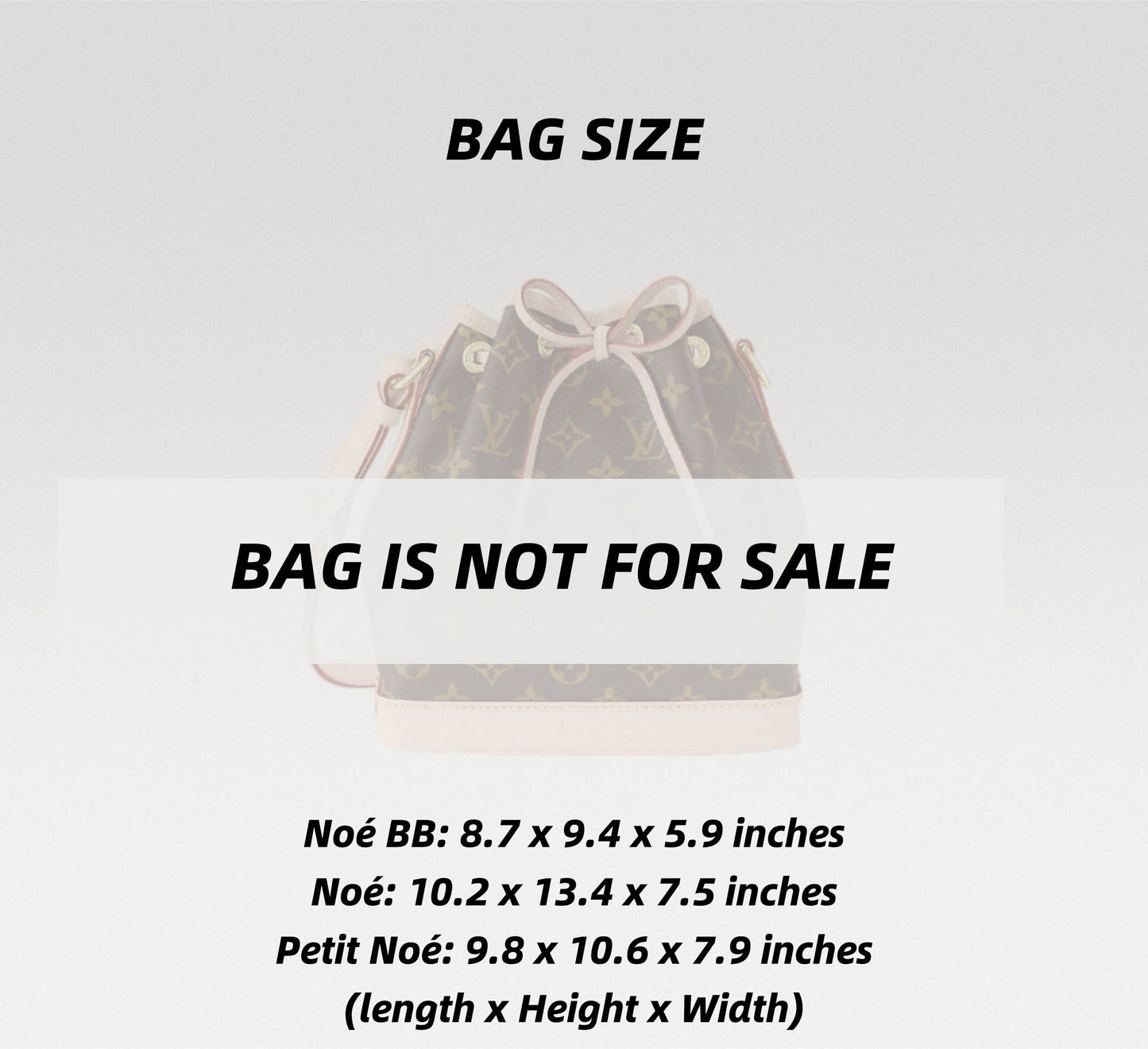 Bag Organizer For Petit Noé/Noé/Noé BB | Bag Insert For Tote Bag | Felt Bag Organizer For Handbag Bag