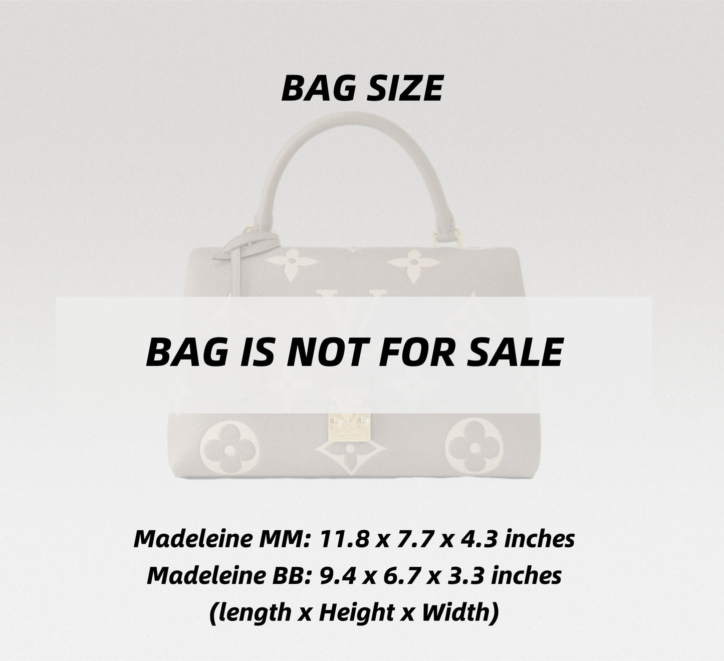 Bag Organizer For Madeleine BB MM | Bag Insert For Shoulder Bag | Felt Bag Organizer For Handbag Bag