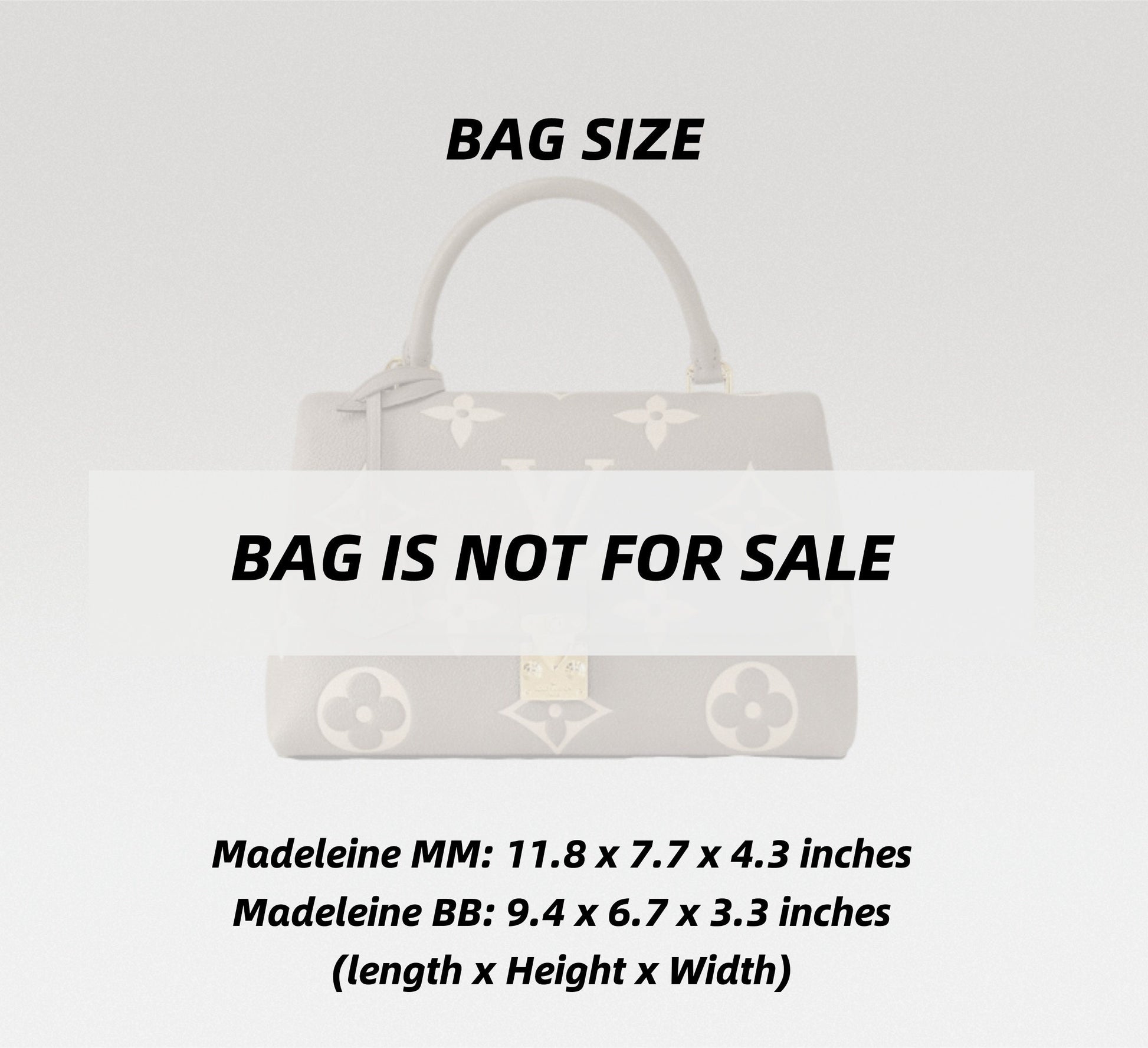 Madeleine Bag Organizer / Madeleine BB Bag Insert / 