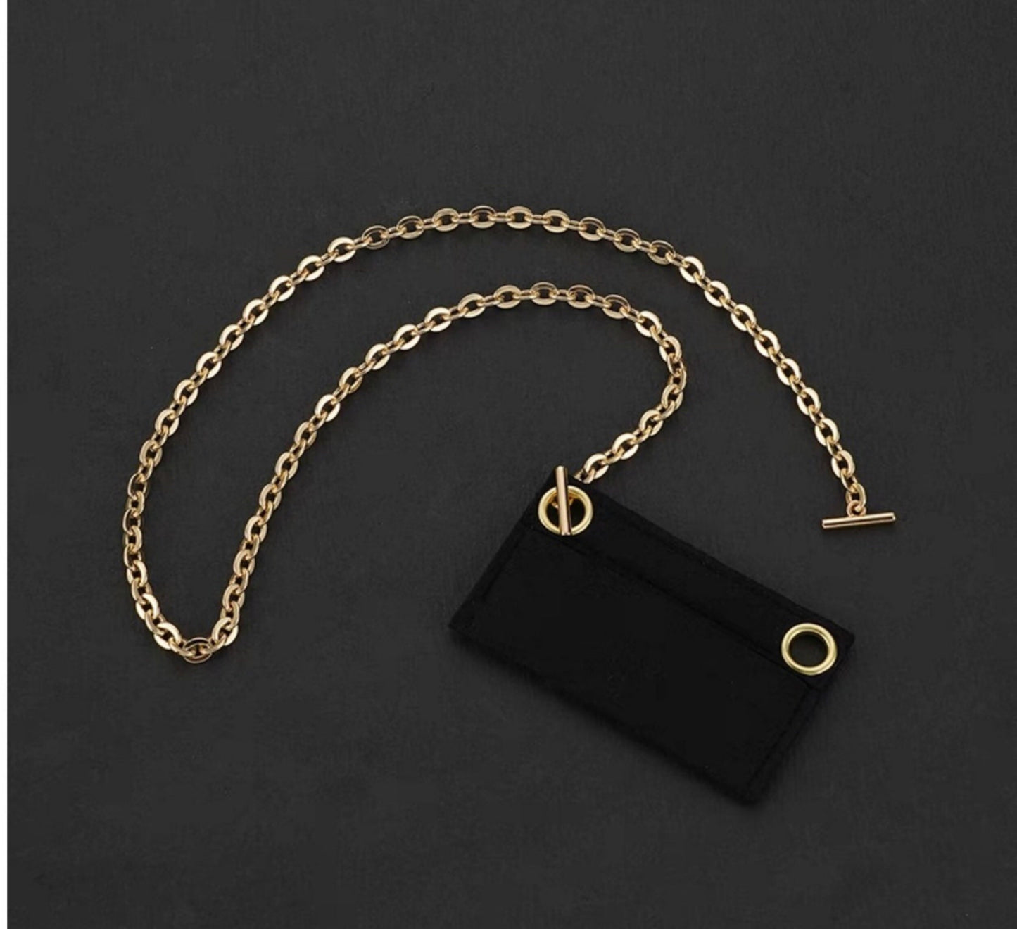 Victorine Wallet Conversion Kit (Felt Insert with Chain) | Wallet Insert with Chain | Wallet Convert to Crossbody Bag