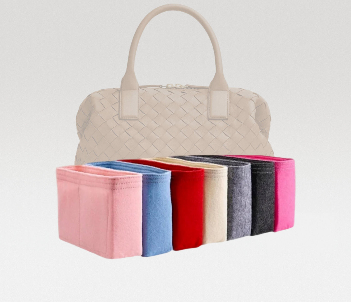 Bag Organizer For Bauletto Bag | Bag Insert For Tote Bag | Felt Bag Organizer For Handbag Bag