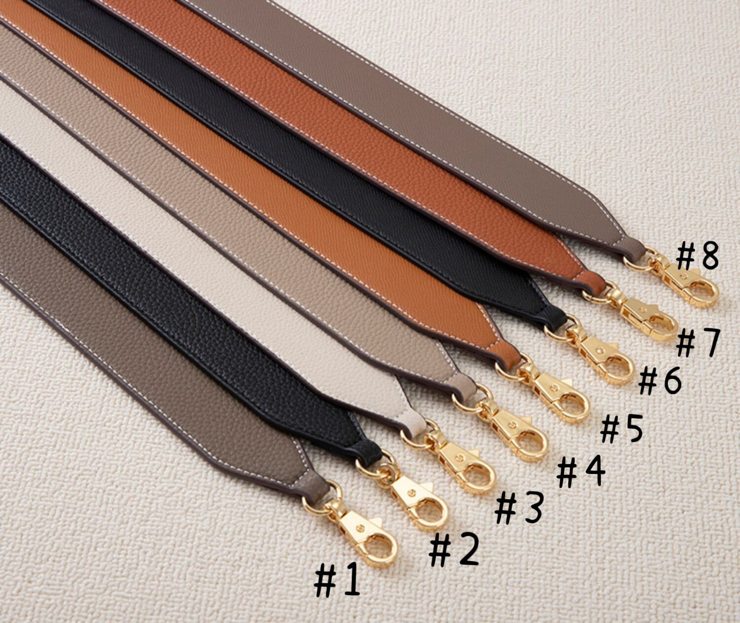 67cm Lichee Pattern Leather Shoulder Strap Replacement | Handbag Leather Strap | Short Bag Strap | Real Leather Strap