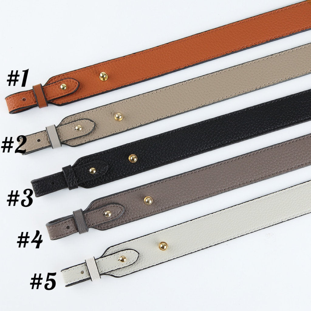 48cm Lichee Pattern Leather Shoulder Strap Replacement | Handbag Leather Strap | Short Bag Strap | Real Leather Strap