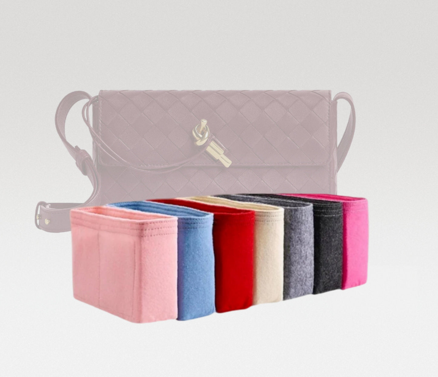 Bag Organizer For Mini Andiamo CrossBody Bag | Bag Insert For Shoulder Bag | Felt Bag Organizer For Handbag Bag