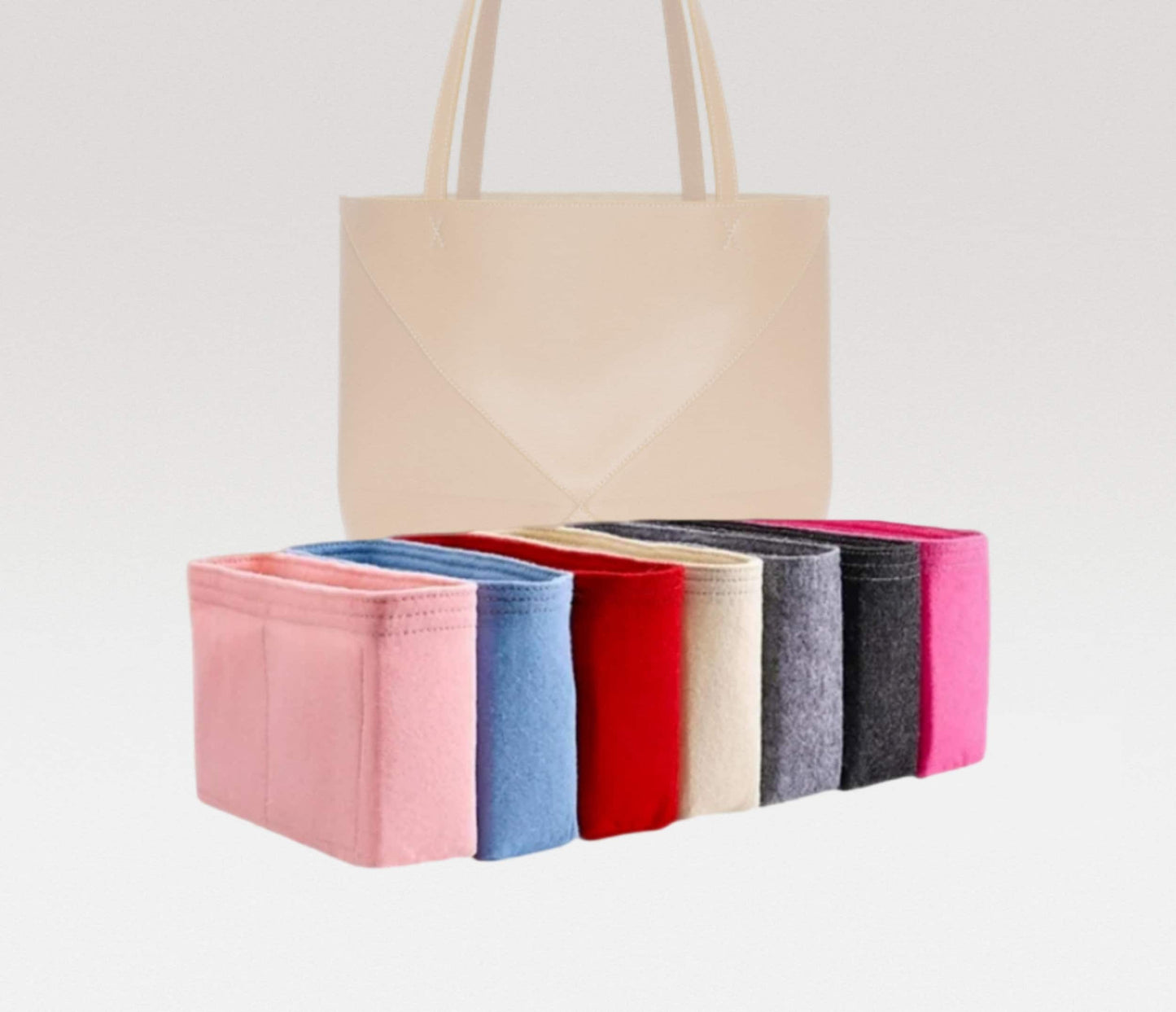 Bag Organizer For Puzzle Fold Tote | Bag Insert For Tote Bag | Felt Bag Organizer For Handbag Bag