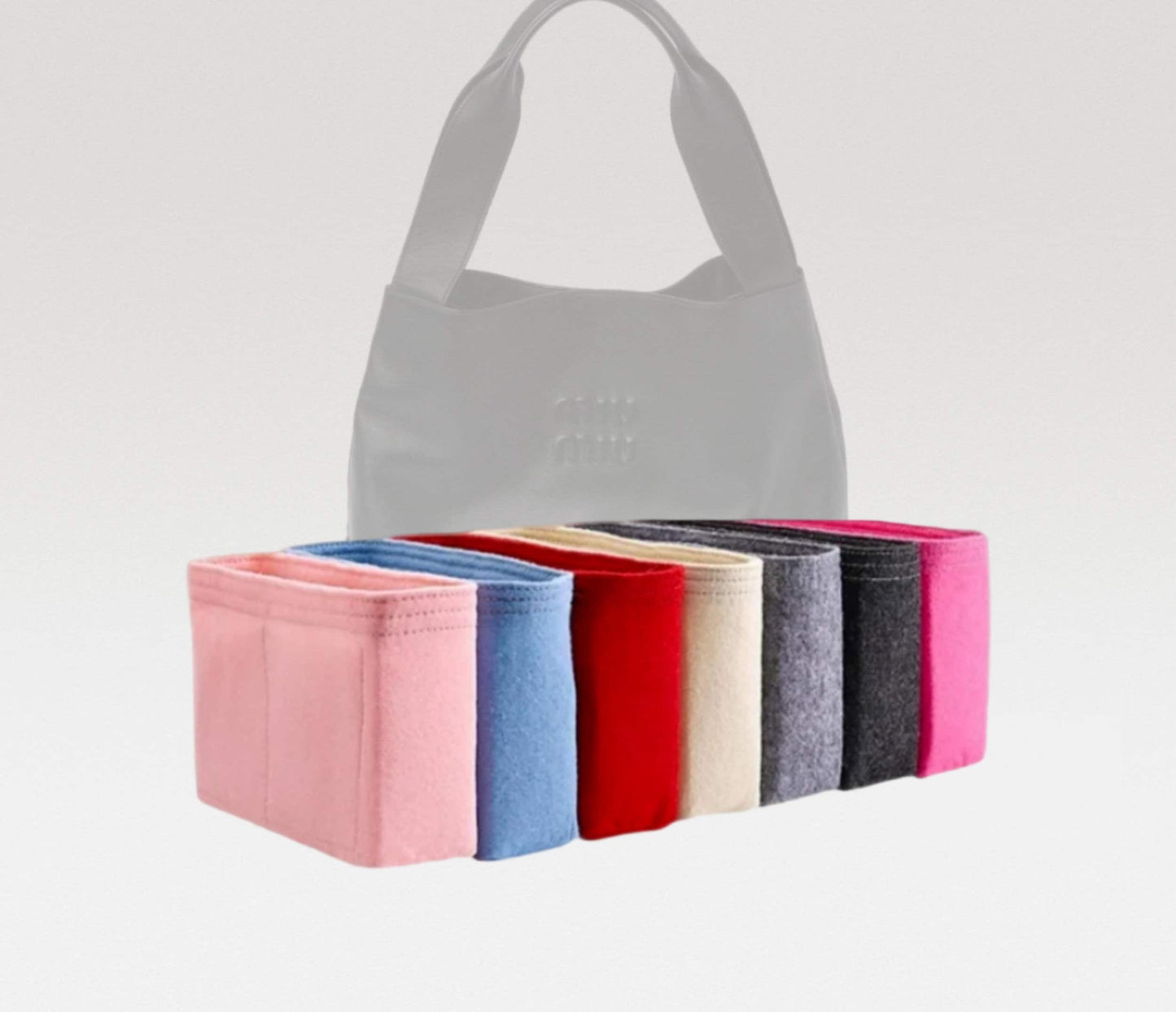 Bag Organizer For Leather hobo bag | Bag Insert For Shoulder Bag | Felt Bag Organizer For Handbag Bag