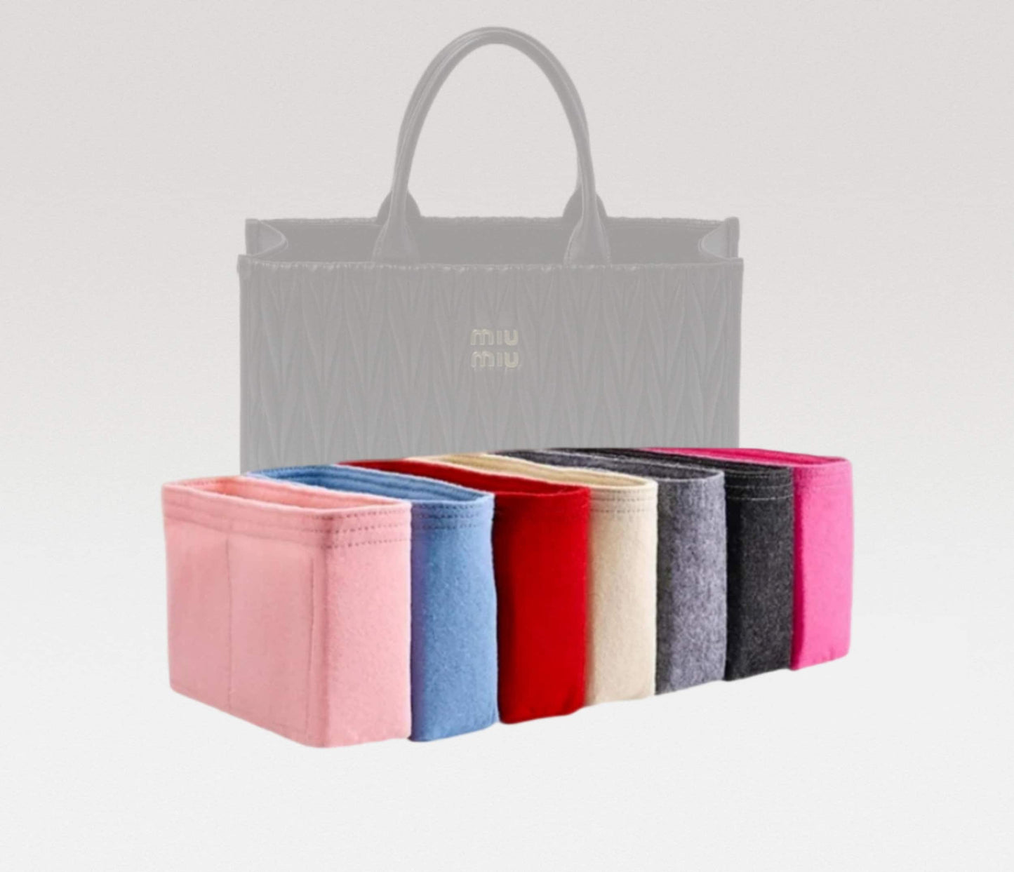 Bag Organizer For Matelassé nappa leather tote | Bag Insert For Tote Bag | Felt Bag Organizer For Handbag Bag