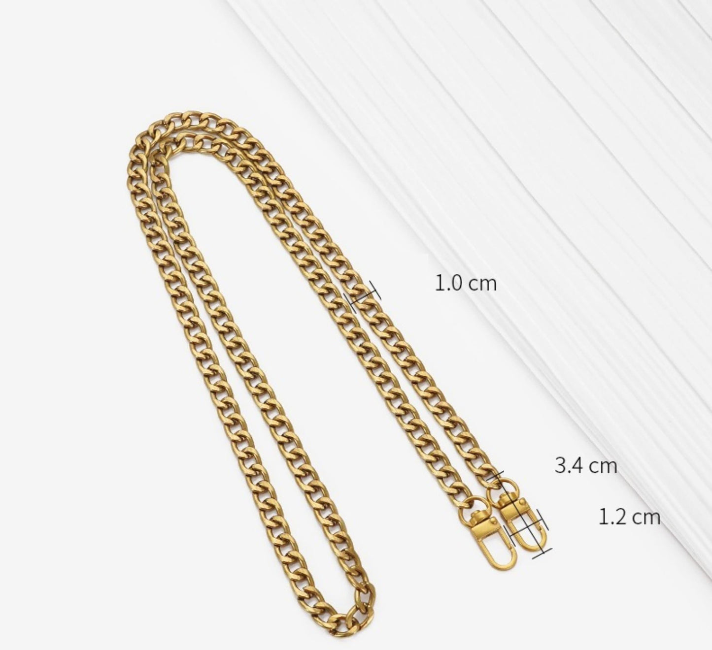 60/90/100/110/120cm Metal Chain Replacement Strap | Marmont Strap Chain | Metal Bag Strap | Bag Chain