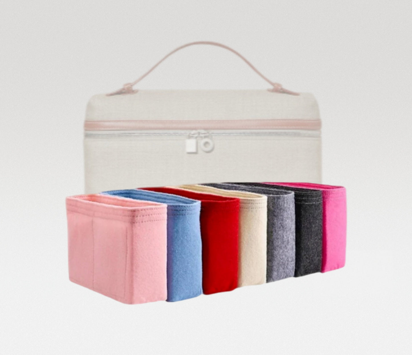 Bag Organizer For Extra Pocket Pouch L27 | Bag Insert For Shoulder Bag | Felt Bag Organizer For Handbag Bag