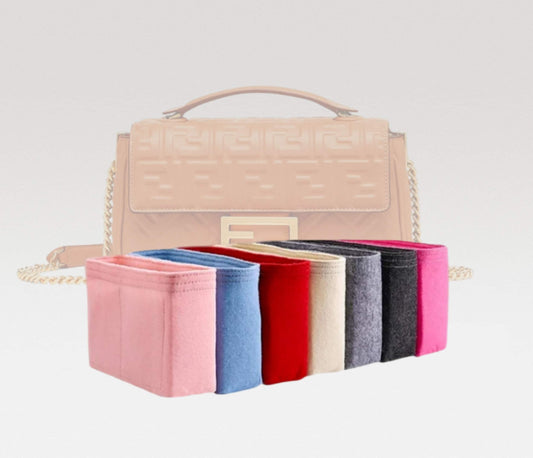 Bag Organizer For Baguette Chain Midi | Bag Insert For Shoulder Bag | Felt Bag Organizer For Handbag Bag