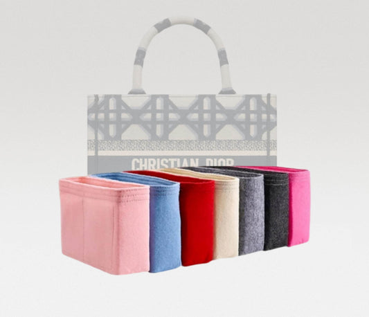 Bag Organizer For Small BOOK TOTE | Bag Insert For Shoulder Bag | Felt Bag Organizer For Handbag Bag