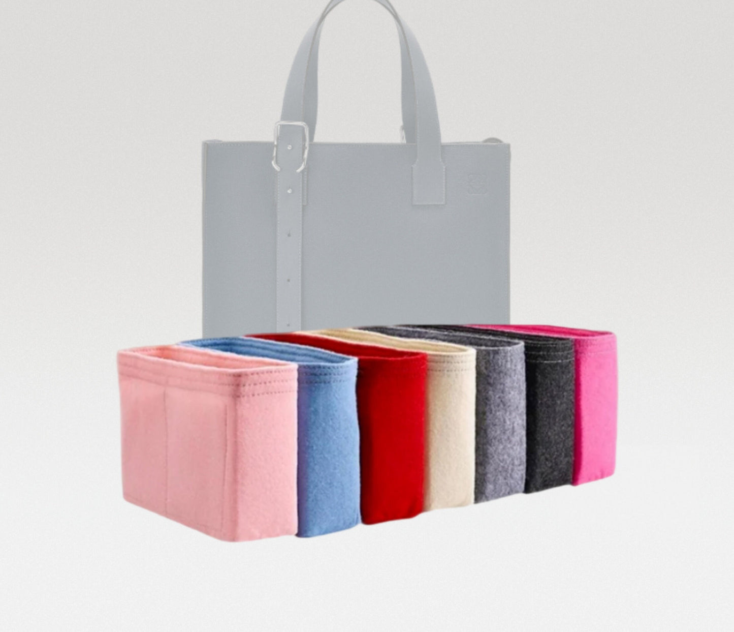 Bag Organizer For Buckle Zip Tote | Bag Insert For Tote Bag | Felt Bag Organizer For Handbag Bag