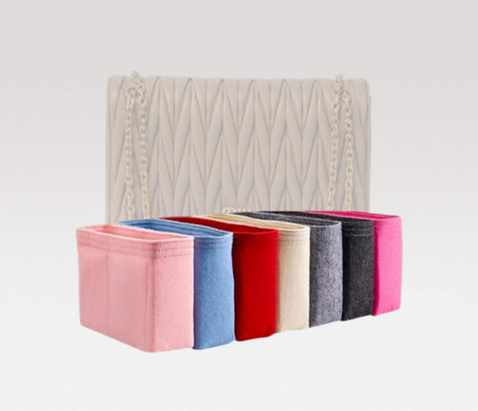 Bag Organizer For Matelassé nappa leather bag | Bag Insert For Shoulder Bag | Felt Bag Organizer For Handbag Bag
