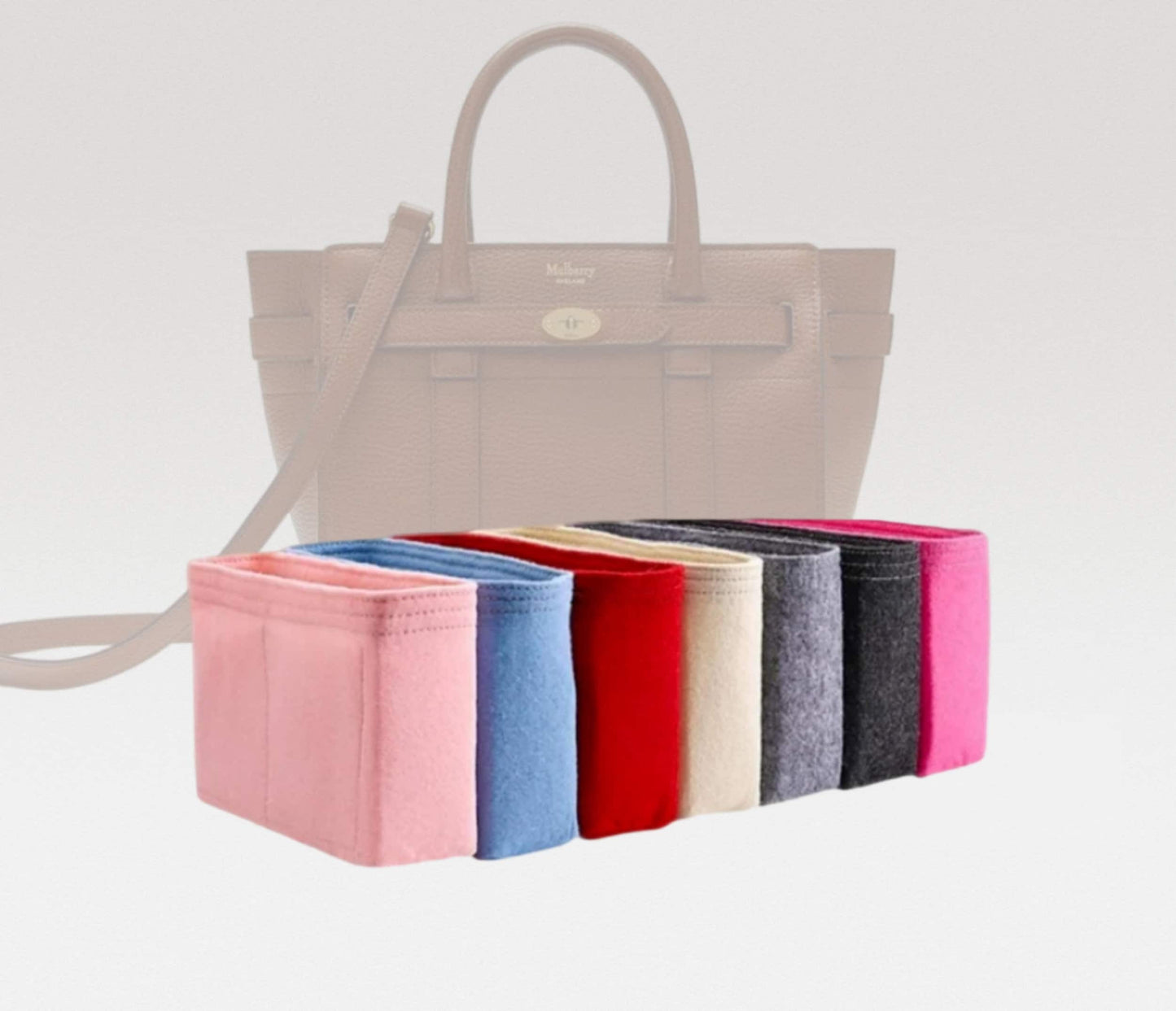 Bag Organizer For Zipped Bayswater Bag | Bag Insert For Tote Bag | Felt Bag Organizer For Handbag Bag