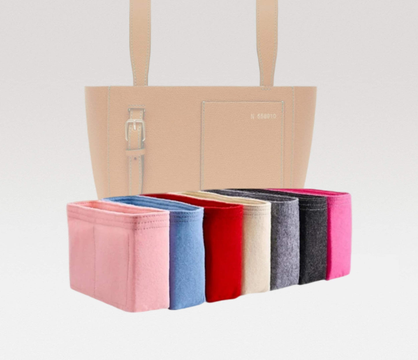 Bag Organizer For Bucket Crossbody Micro Bag | Bag Insert For Shoulder Bag | Felt Bag Organizer For Handbag Bag